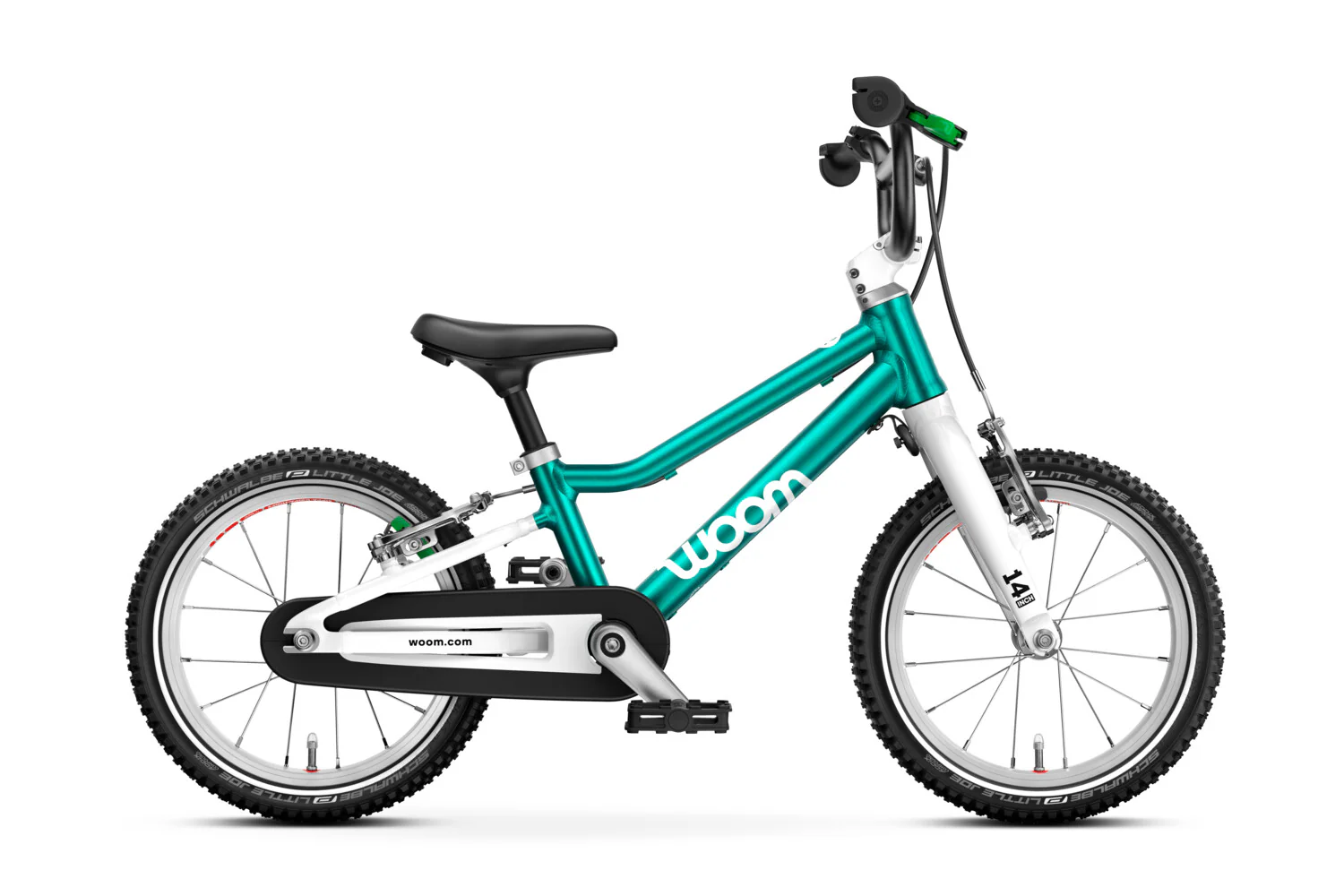 Woom GO 2 Bike- 14”, Metallic turquoise