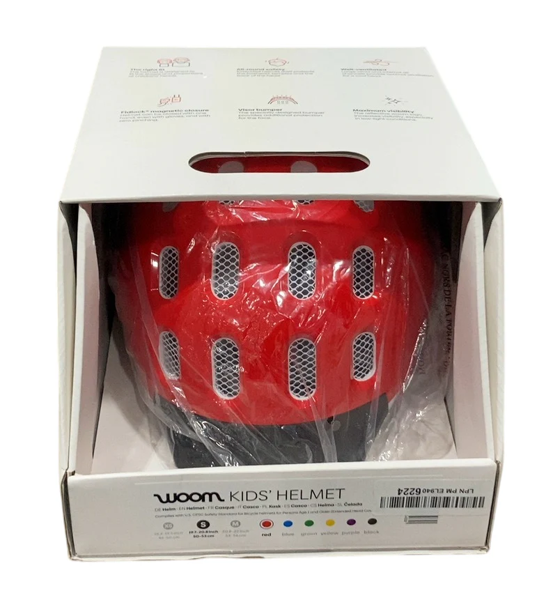 Woom Kids Helmet, Small, Woom Red