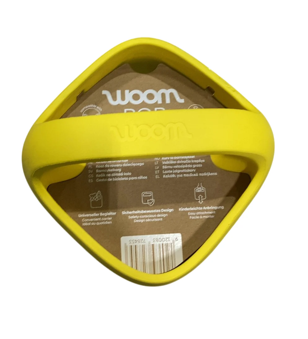 Woom POP Kids' Bike Basket, Banana Yellow - Image 2