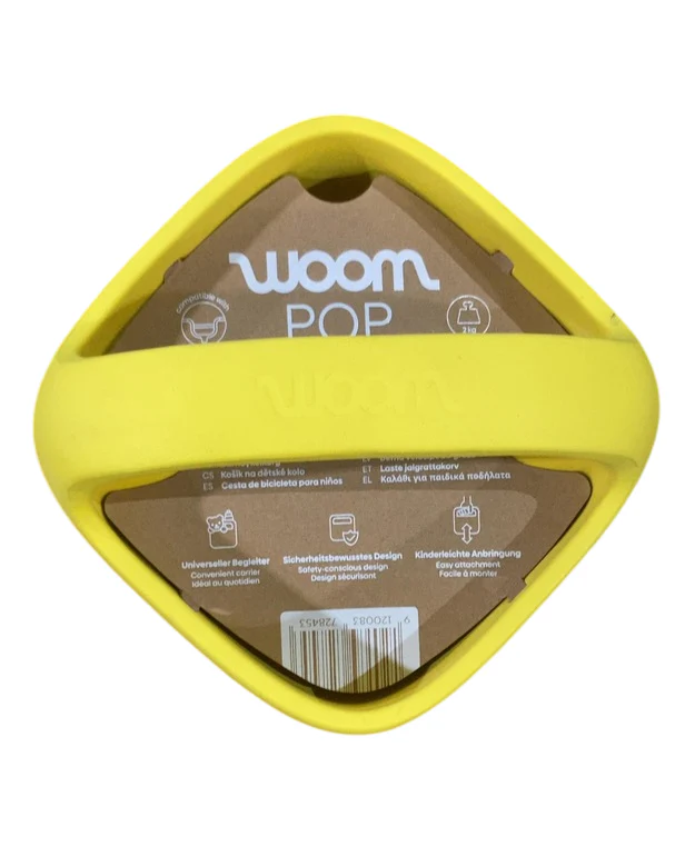 Woom POP Kids' Bike Basket, Banana Yellow - Image 4
