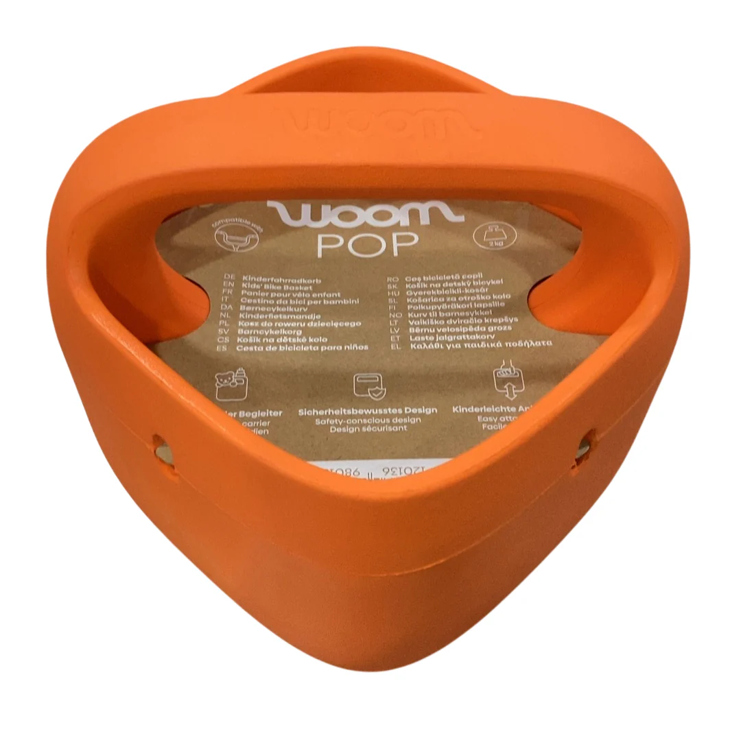 Woom POP Kids' Bike Basket, Pumpkin Orange