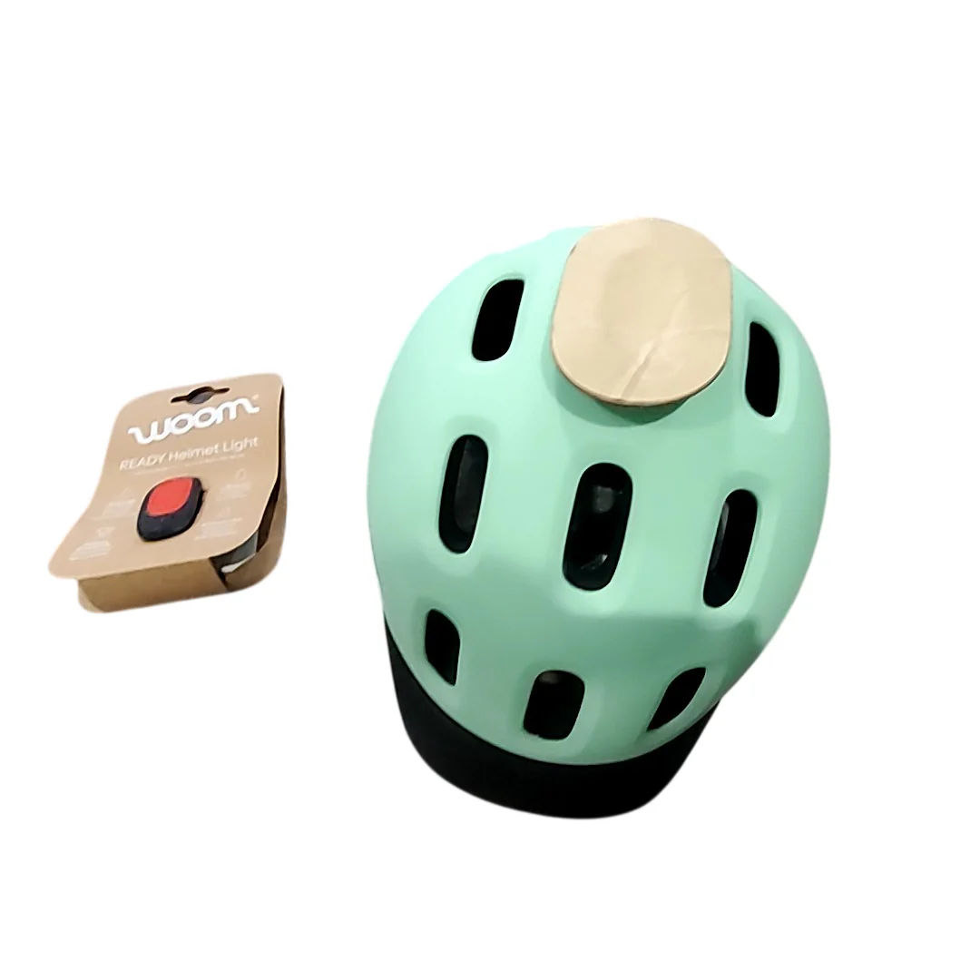 Woom Ready Kids Helmet, Mint, XSmall, With Light
