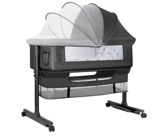 Yadaqe Portable Bedside Sleeper Bassinet, Dark Gray - Image 10